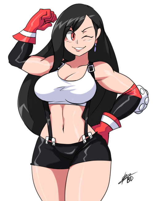 bigdeadalive:  Pin-up commission of Tifa! 