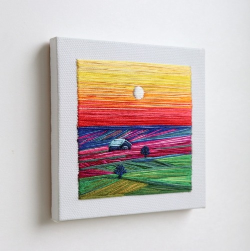 sosuperawesome: Embroidery Art by Carolina Torres on Etsy  See our ‘embroidery’ tag 