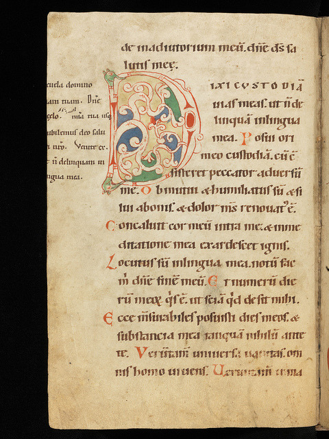 Sarnen, Benediktinerkollegium, Cod. membr. 19, p. 41v on Flickr.Via Flickr:Manuscript title: Psalter