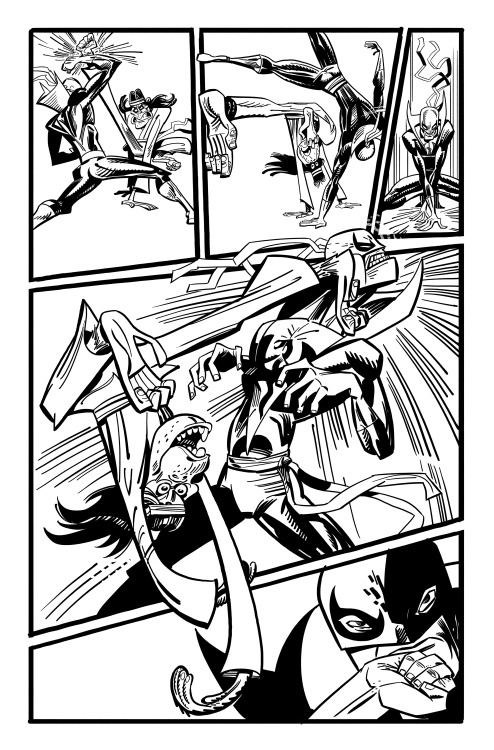 Monkey fightin’ action by Genndy Tartakovsky and myself for Marvel’s CAGE #3.