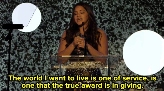 micdotcom:  Watch: Gina Rodriguez breaks down in tears accepting Variety’s young humanitarian award.  