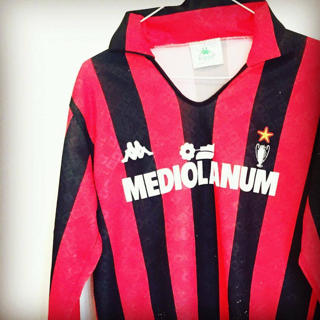 Football Shirt Collective — 1987-89 AC Milan Kappa Mediolanum Home  Football...