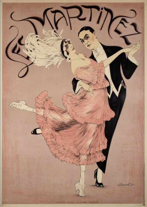 Les Martinez. Charles Verschuuren. Vintage Art Deco Poster for the Flora Revue c.1919/20. 