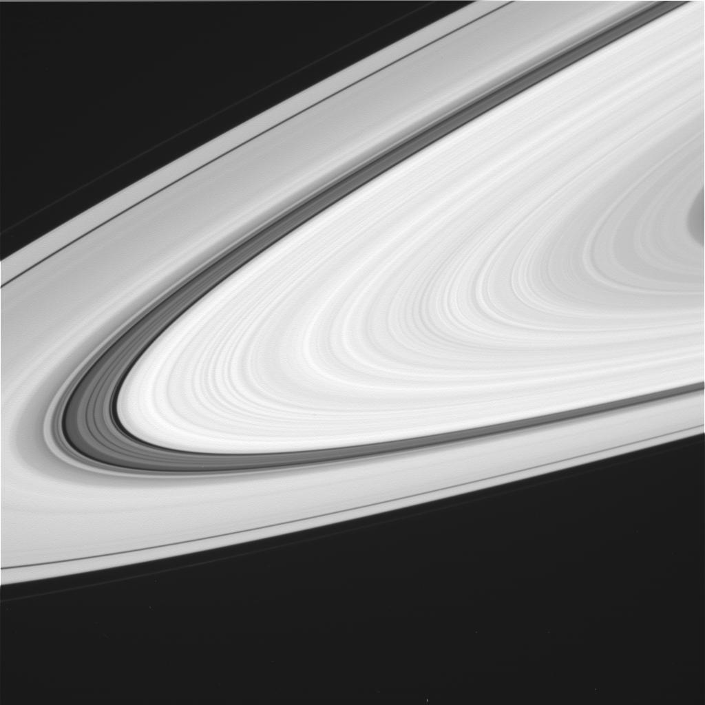 humanoidhistory:  The rings of Saturn, observed by Cassini space probe, April 2016.