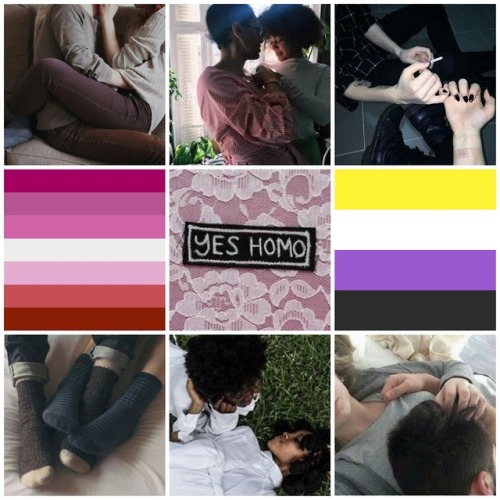 nb-positivity-images:non binary lesbian moodboard