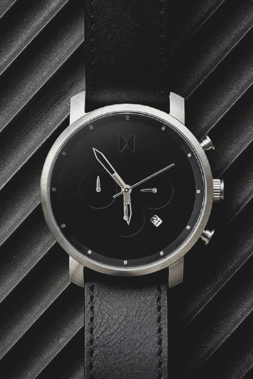modernambition:  Chrono Silver/Black Leather | BUY HERE Use Code: ModernAmbition for บ off 