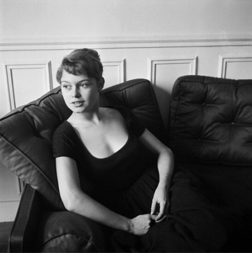 talesfromweirdland: A young Brigitte Bardot at her parents’ home in Paris in the early 1950s. 