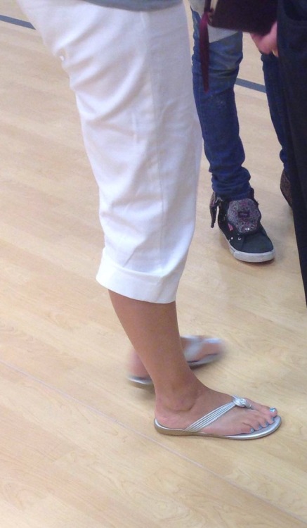 sexycandidfeet: This is a woman I go to church with. Stare at her feet every chance I get. Beautiful