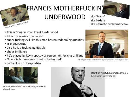 lettersfromtitan:meester-pigvig:I decided I needed to make one of these for House of Cards because I