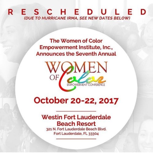 This weekend! The Women of Color Empowerment Conference is almost here! The org’s focused on b