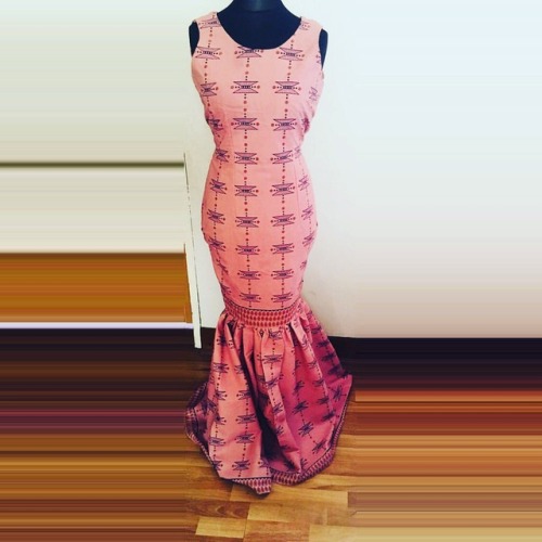 Peach Ankara peach mermaid dress #Vivimade #custommade #fashionbombdaily #instastyle #londonfashion 