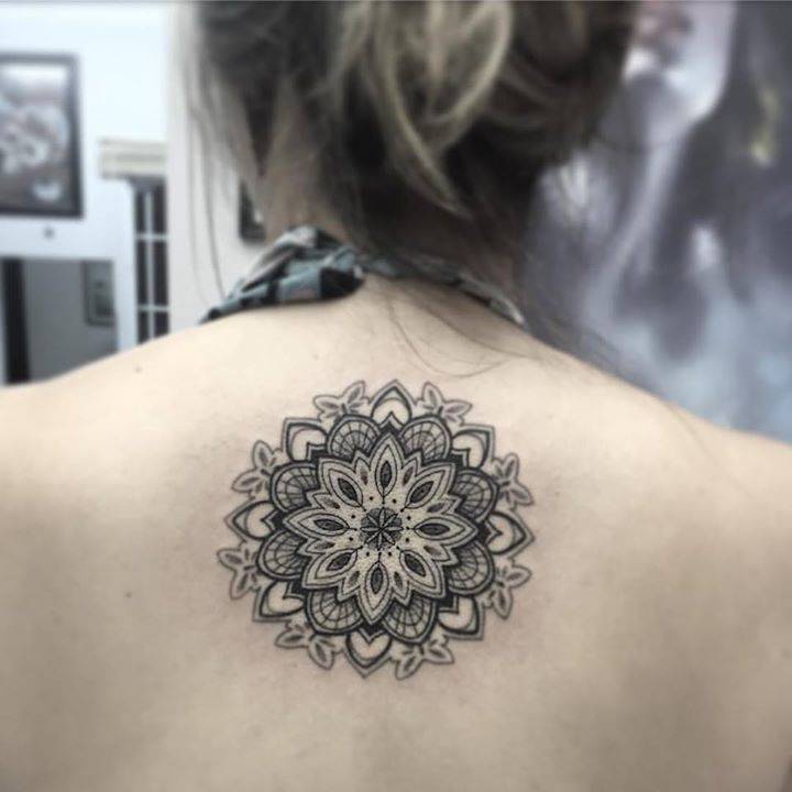Mandala tattoo on the upper back. Tattoo artist:... - Official Tumblr page  for Tattoofilter for Men and Women