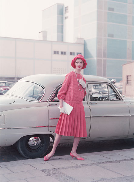 Regina Relang, Ina Blake in a dress of Bessie Becker, 1958. Germany. Münchener Stadtmuseum.