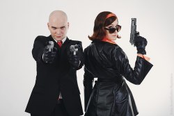 Cate Archer and Hitman cosplay by MonoAbel
