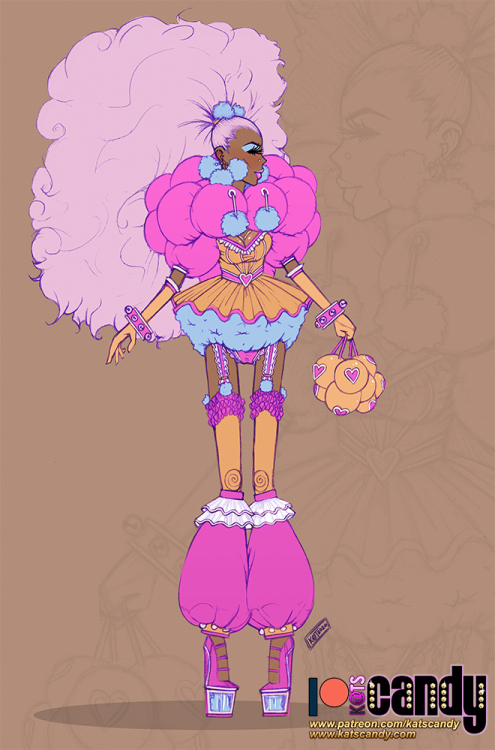 CANDY-FASHiONS:: SPARKLE &amp; SWiSH!  Another Sissy / Bimbo Candy-Fashion illustration I&rs