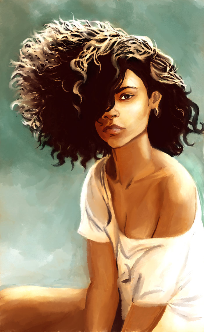 fyblackwomenart:  Windy Curls by Hendral 