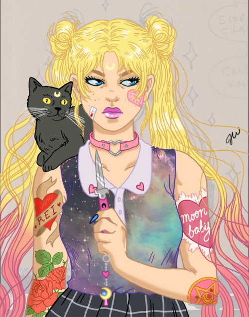 jwoodall:  Here’s a Usagi illustration I’ve been working on in my (limited) spare time. 