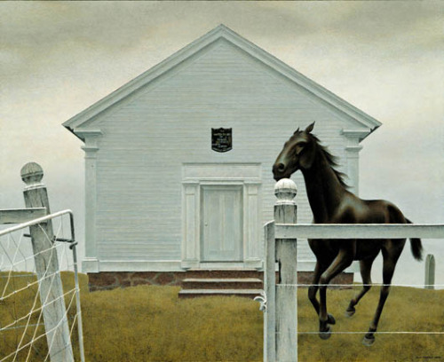 terresauvage:~ Alex Colville Church and Horse, 1964 Montreal Museum of Fine Arts