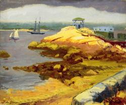 thusreluctant:  Foggy Bank, Rocky Neck by John Sloan 