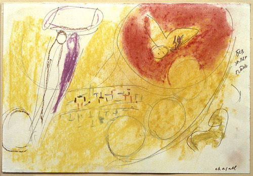 artist-chagall:Study to “Song of Songs III”, 1960, Marc Chagall* * * *HomecomingWho is that coming u