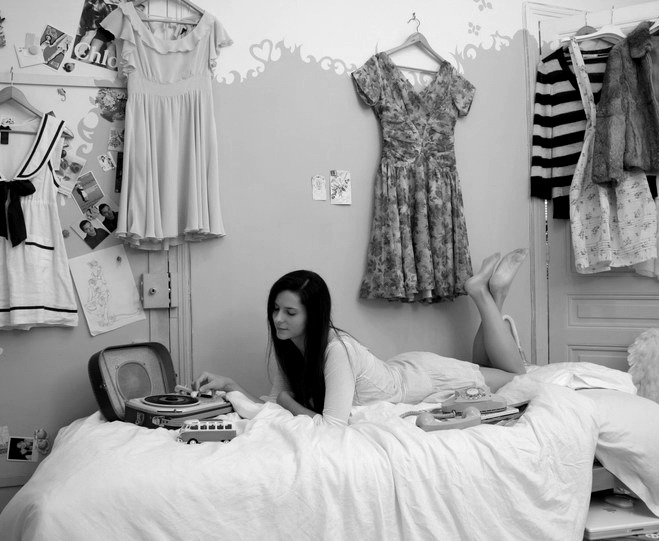 Girls with Vinyl Records