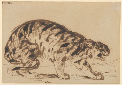 Crouching Tiger, 1839, Eugène Delacroix