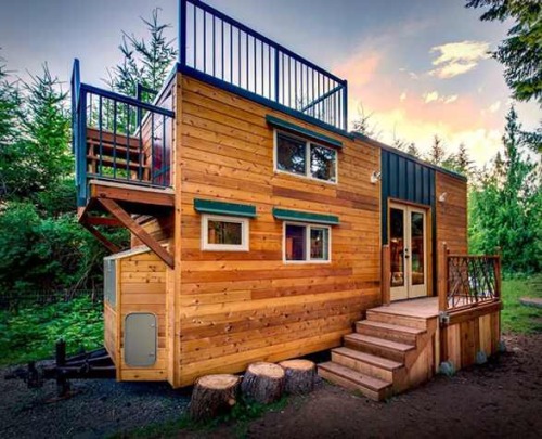 goodwoodwould:  Good wood - compact, comfy and cool as hell, the ‘Basecamp Tiny Home’ by Backcountry Tiny Homes.