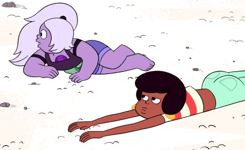 exorcistblues:  steven universe: [ amethyst ] beach episode appreciation post, because she had the best beach outfit to be honest.   Amethyst is best waifu always~ <3 <3 <3