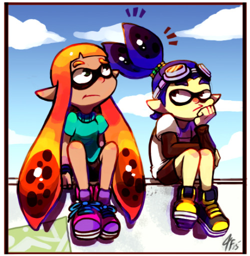 searching-for-bananaflies: I like to think this is what inkling couples like to do.