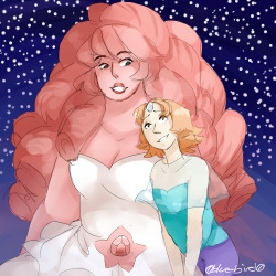 0blue-bird0:    “Do you ever miss them Pearl- the stars?” “How could I when I’m here with you Rose?”  Pearlrose Week Day 4: Stars 