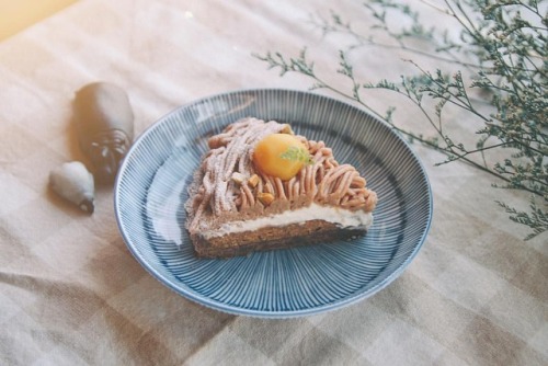 [7⃞甜點日誌] #可可栗子蒙布朗 #7號驛站 —————— #tart #chestnuttart #chestnut #montblanc #yummy #homemade #food #dess