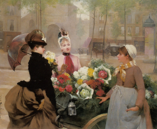 Louis Marie de Schryver (1862-1942) - The Flower Seller
