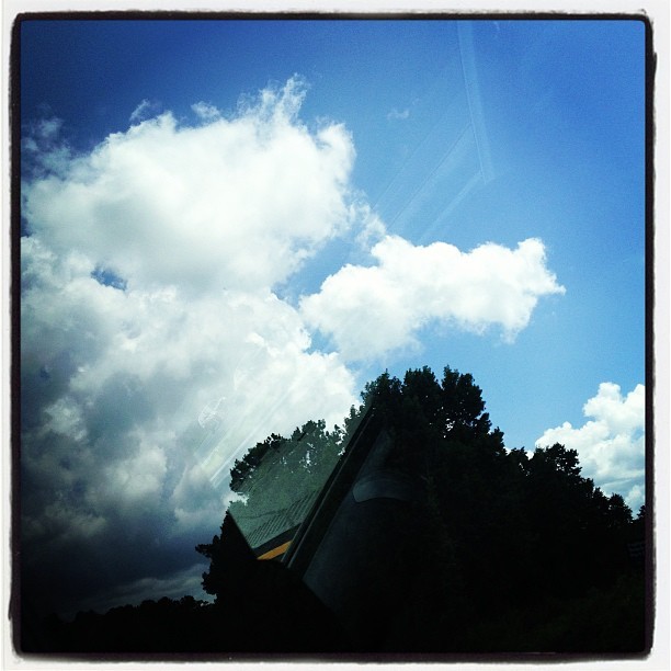 Pretty weather on my way to FL. ✌ #clouds #blue #sky #pretty #weather #fl #ga #roadtrip