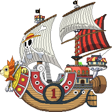 jardinfeerique:  Thousand Sunny; probably one of my most complex pixel pieces yet.