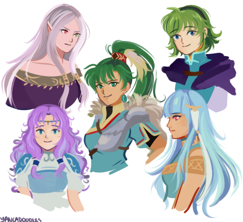 yancadoodles: i doodled some of my fave fe ladies ! (twitter post)edit: you can get them all here as