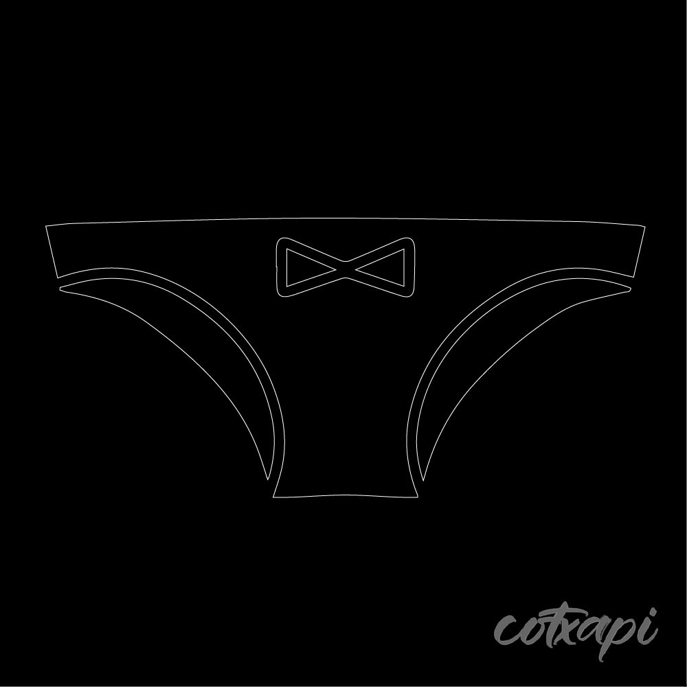 Ladies Bra Design Bikini outline Panty Underwear style in vector art