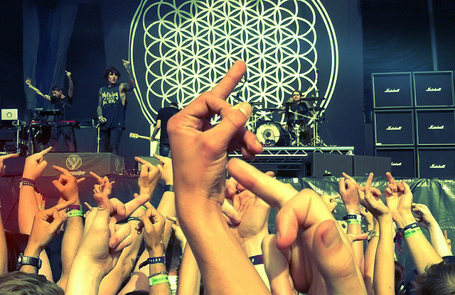 mitch-luckers-dimples:  Middle fingers up by chemicalpatches on Flickr.