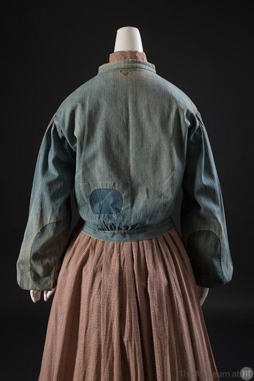 Denim Jacketc.1850United States​This jacket would have been worn over a woman’s work dress or blouse