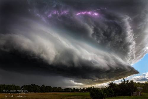 THUNDERSTRUCKOn 23 February 2014, David Hardy captured this phenomenal photo of a supercell moving o