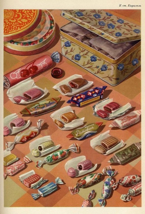 sovietpostcards: Soviet ready-made confectioneries. Most of these are widely produced to this day.&n