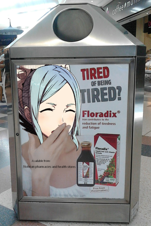 ask-frederick:  actualkana:  Floradix, for Corrins everywhere  Side effects may include, but are not limited to: chills,   nausea, runny nose,  dagger wounds, smoke inhalation, mild to severe burns, emotional trauma, nightmares or sudden hallucinations,