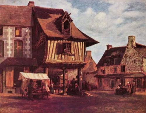 Market in the Normandy, 1848, Theodore Rousseau