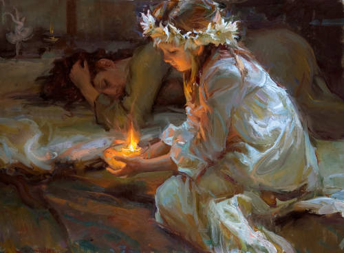 fordarkmornings:    ​Dawn of Hope    Daniel Gerhartz (American, b. 1965) Oil on canvas 