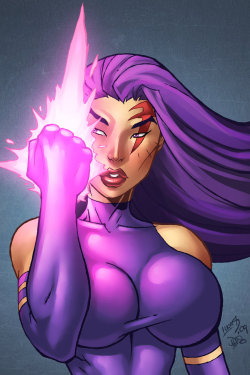 09 Psylocke COLORED by *LucasAckerman