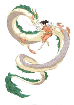 jedhenry:Chihiro and Haku.  You can see