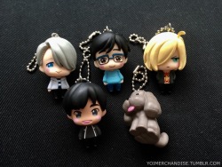 yoimerchandise: YOI x Bushiroad YuraYura Figure Mascots (Vol. 1) Original Release Date:June 2017 Featured Characters (5 Total):Viktor, Yuuri, Yuri, Phichit, Makkachin Highlights:The first volume of these figure mascots feature everyone in casual wear!