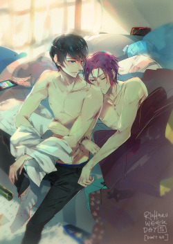 66lulu:  RinHaruWeek- Day Five: “Don’t go where I can’t follow” ( ´ސު｀;) I strayed a bit from the prompt so maybe just “Don’t go” would be better haha. Clingy in the morning Rinrin ;v; 