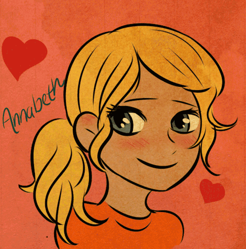 tetrazelda: Annabeth and Percy, in boss and adorkably in love forms for Valentine’s day. :3