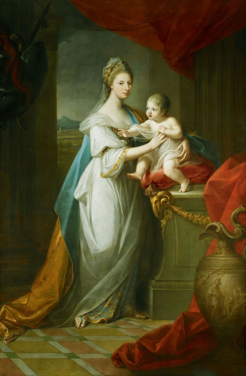 pintoras:  Angelica Kauffmann (Swiss, 1741 - 1807): Augusta, Duchess of Brunswick,
