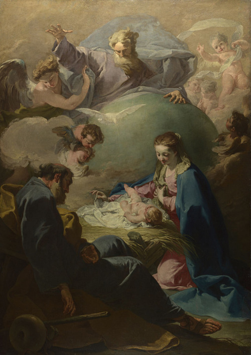The Nativity with God the Father and the Holy Ghost, by Giovanni Battista Pittoni, National Gallery,